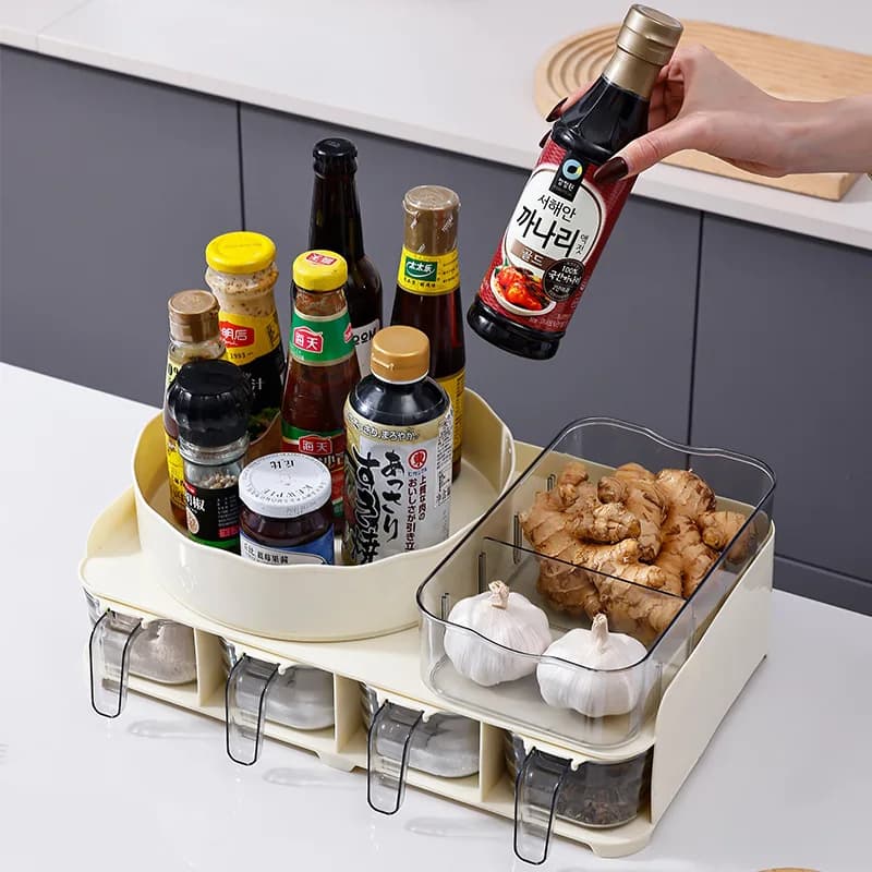 Nuovo Set Combinato di Portaspezie da Cucina, Contenitore per Sale per Uso Domestico