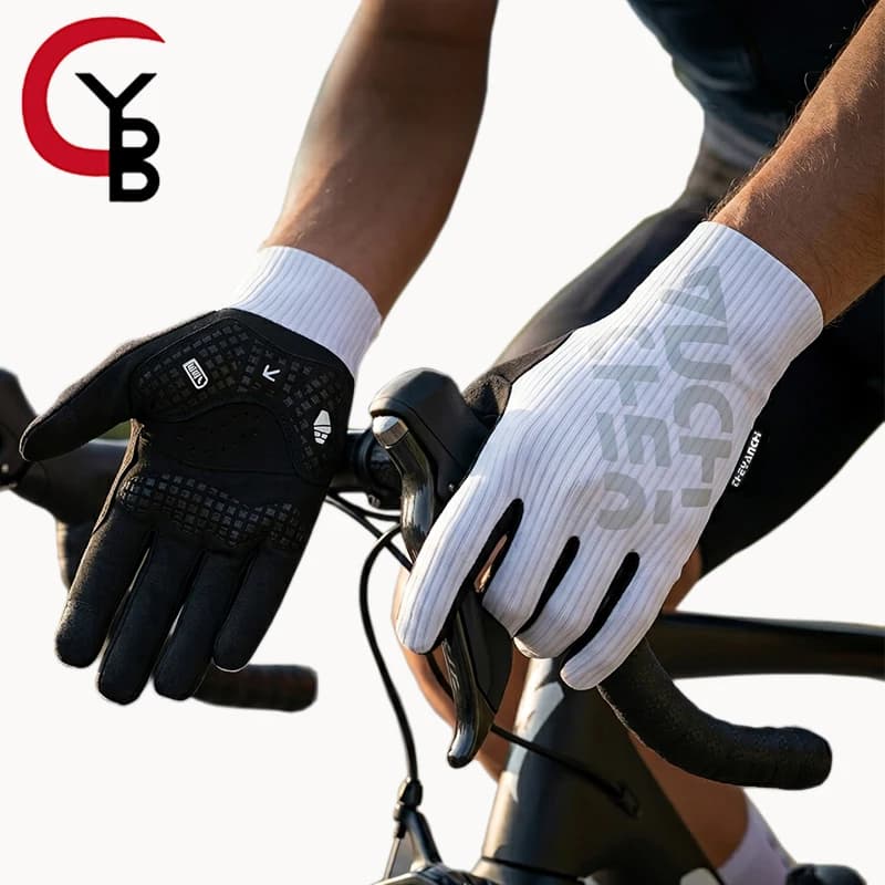 Guanti da Ciclismo Professionali YANBIGUO Primavera/Estate, con Imbottitura SBR Rinforzata sul Palmo, Silicone Antiscivolo, per Ciclismo, Guida e Escursionismo