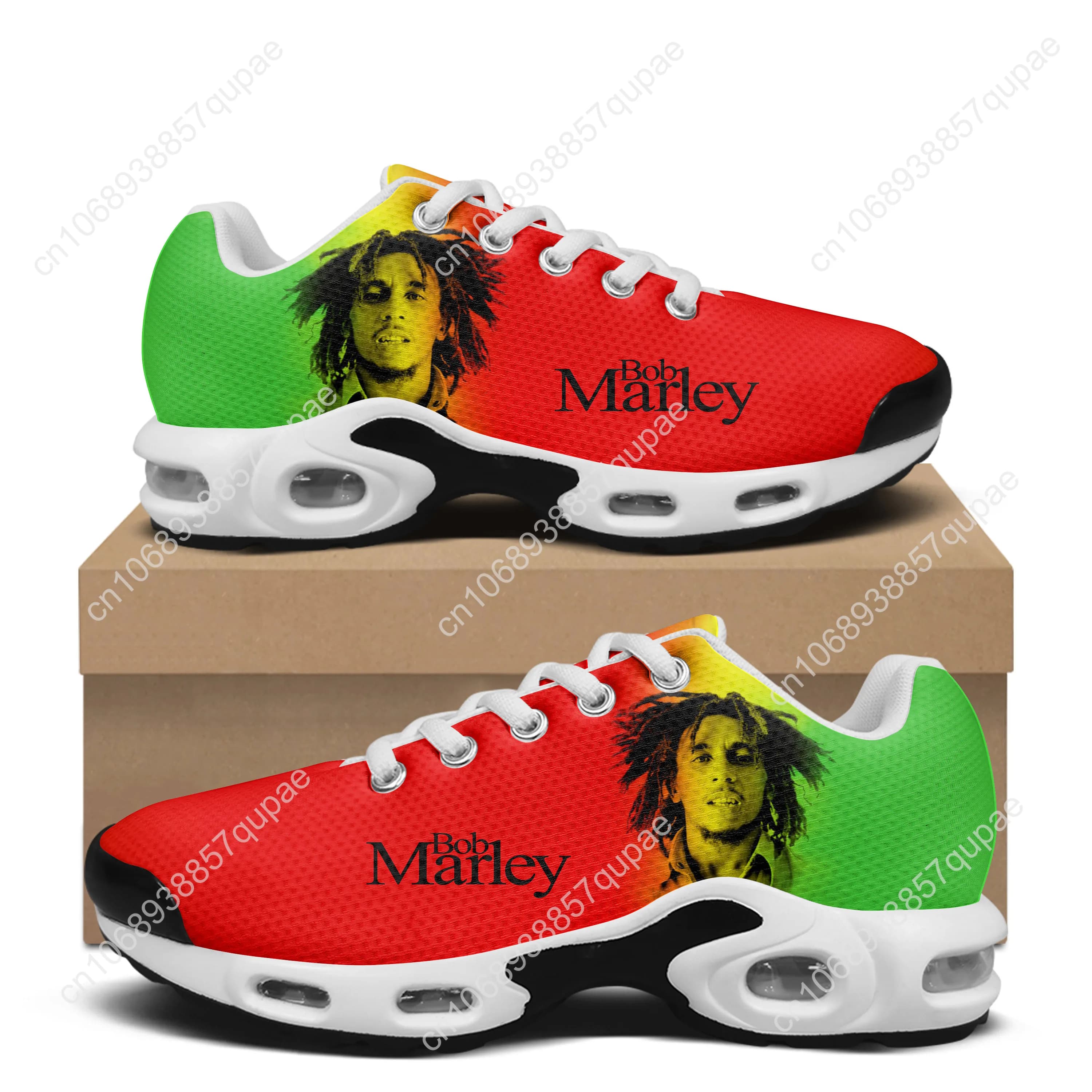 B-Bob M-Marley Scarpe da ginnastica con cuscino d'aria Reggae Rock Jamaica Singer Scarpe sportive leggere da donna per uomo Sneaker in rete per il tempo libero personalizzata