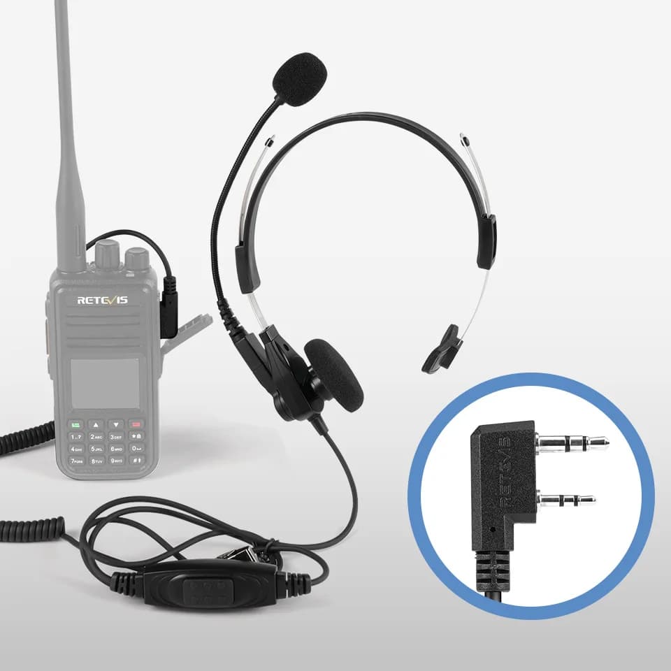 Retevis EHK013 EHK003 Walkie Talkie Auricolare K2 Pin PTT Microfono radio ruotabile regolabile per Retevis RT622 H777 RT3S HD2