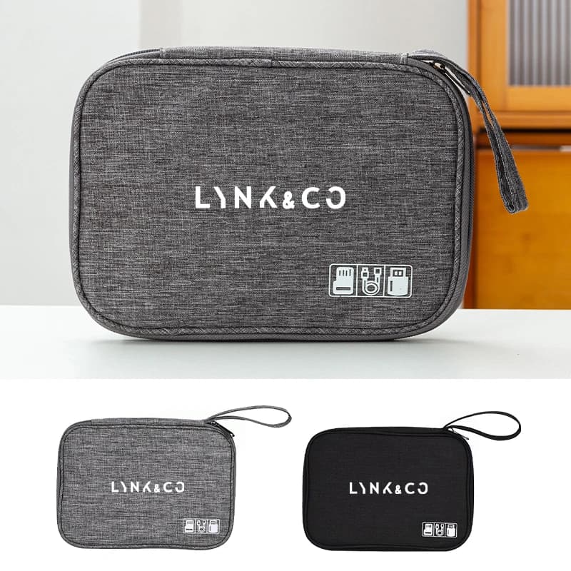 Logo dell'auto Borse portaoggetti digitali Borsa organizer per elettronica Linea dati Caricatore Spina Strumenti di archiviazione per LYNK&CO Co 01 02 + Hatchback 03