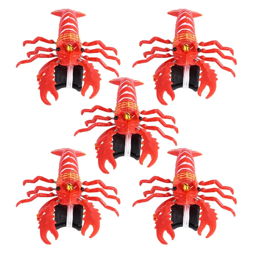5Pcs Lobster Pulling String Clockwork Plastic Animal Wind-Up Educational Plaything for Kids Imaginative Play Parent-Child