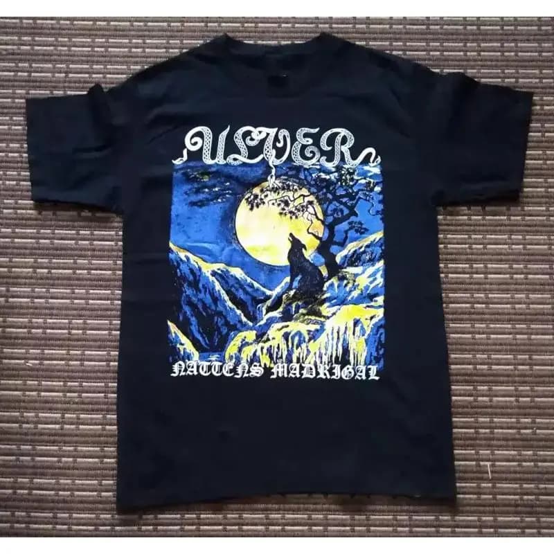 Maglietta Ulver Nattens Madrigal in cotone nero da uomo taglia dalla S alla 5XL Be