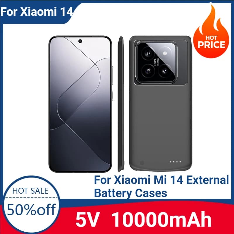 Nuova copertura Powerbank per Xiaomi Mi 14 Custodie per batterie esterne Caricatore portatile Cover Power Bank per Xiaomi 14 Pro Power Case