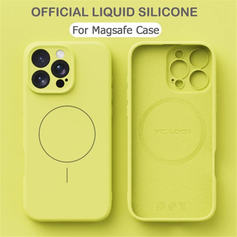 Cover Antiurto in Silicone Liquido Magnetico per Custodia MagSafe iPhone 17 Air 16E 17E 16 Plus 15 14 13 12 11 Pro X XR XS Max