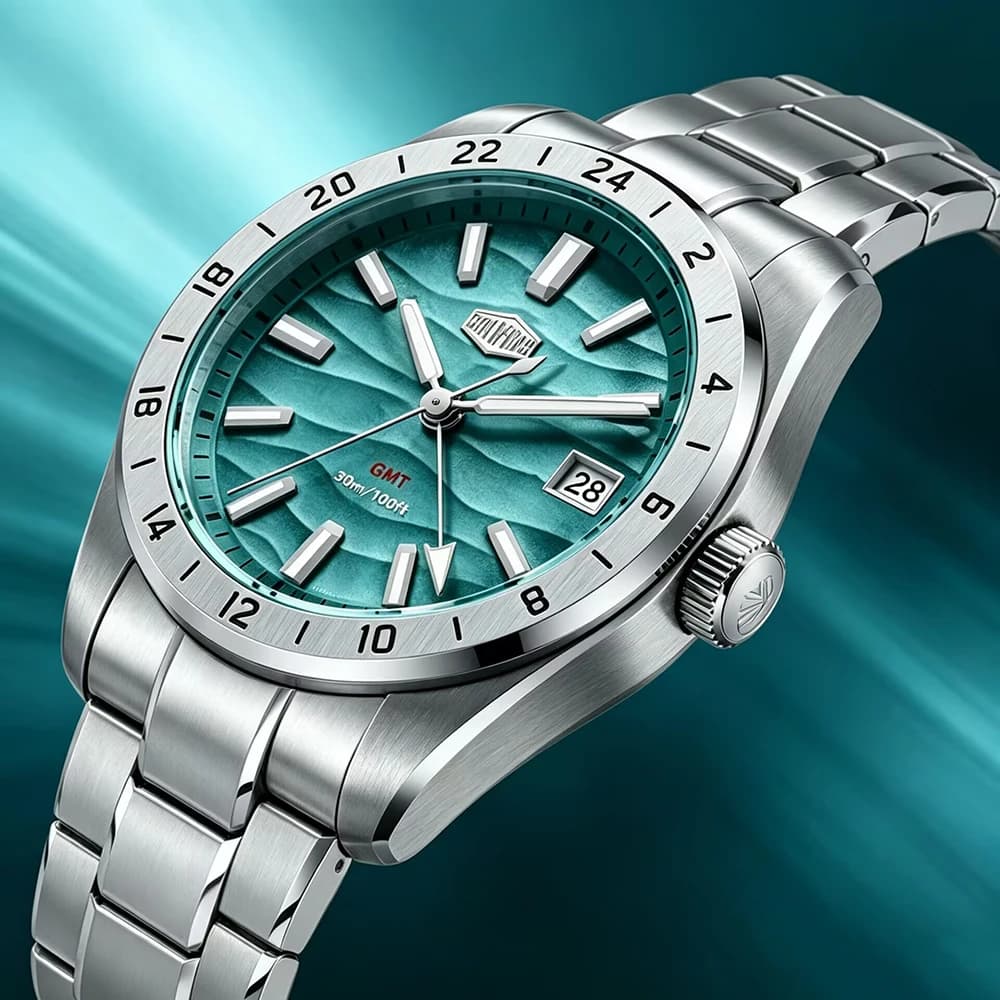 Quality Original GMT Wristwatch Mens Women 30M Waterproof Clock Luminous Date Luxury Man Watch Stainless Steel Quartz Watch Male