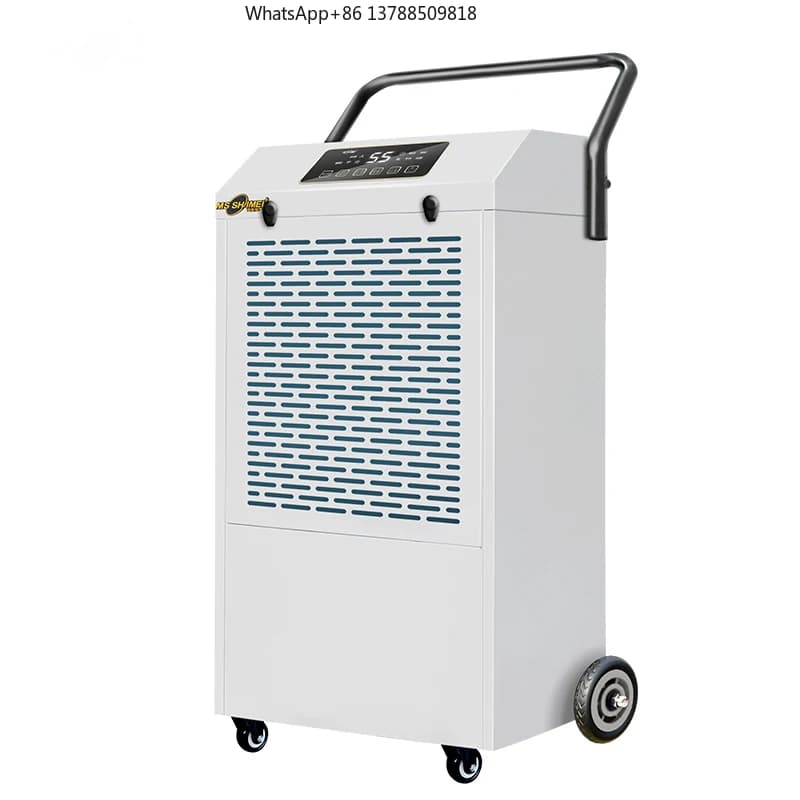 Deumidificatore Commerciale da 60L al Giorno per Magazzino, Deumidificatore Portatile con Grandi Ruote