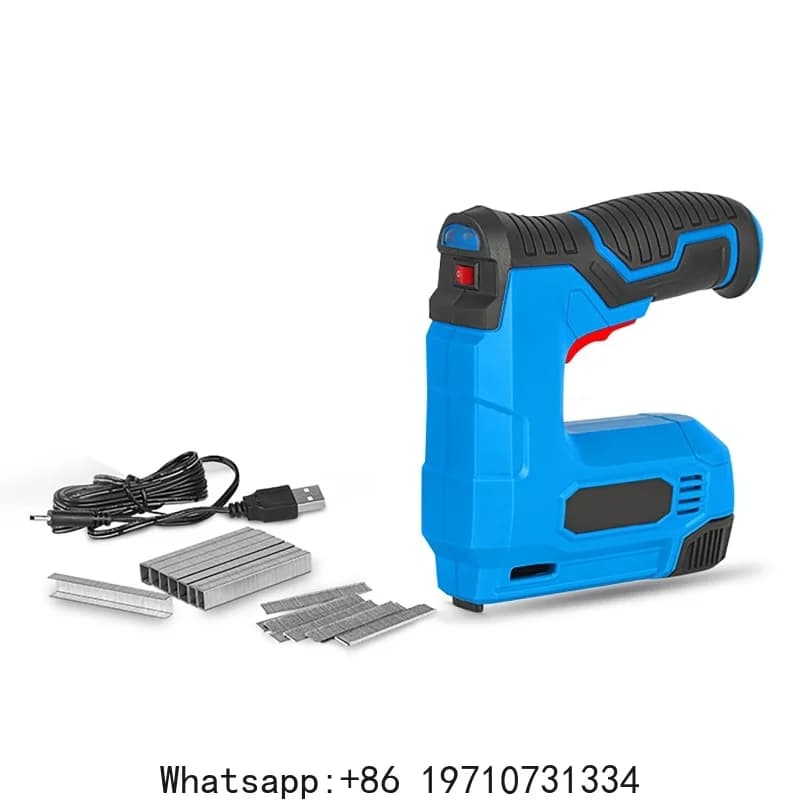 Pistola Sparachiodi Elettrica 2 in 1 Senza Fili per Legno, Fai da Te, Carta, Pelle, Ricaricabile USB per Uso Domestico e Tappezzeria
