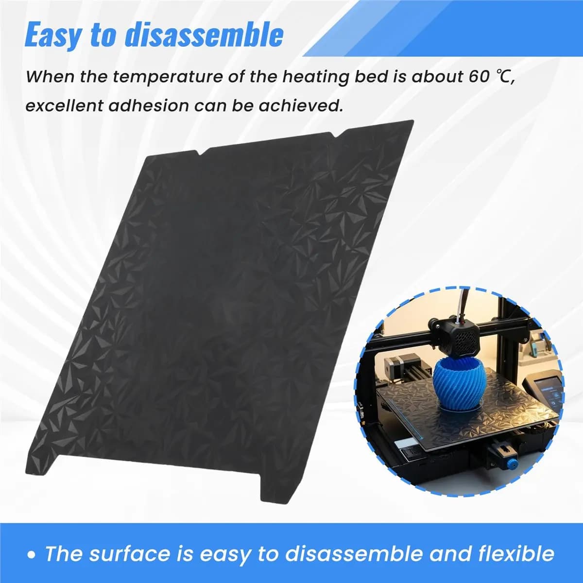 T69C! Piastra Riscaldante PEI+PEO per Stampa 3D 235mmx235mm per Ender-3 S1/End-5 S1/K1 Pei, Ricambio per Stampante 3D