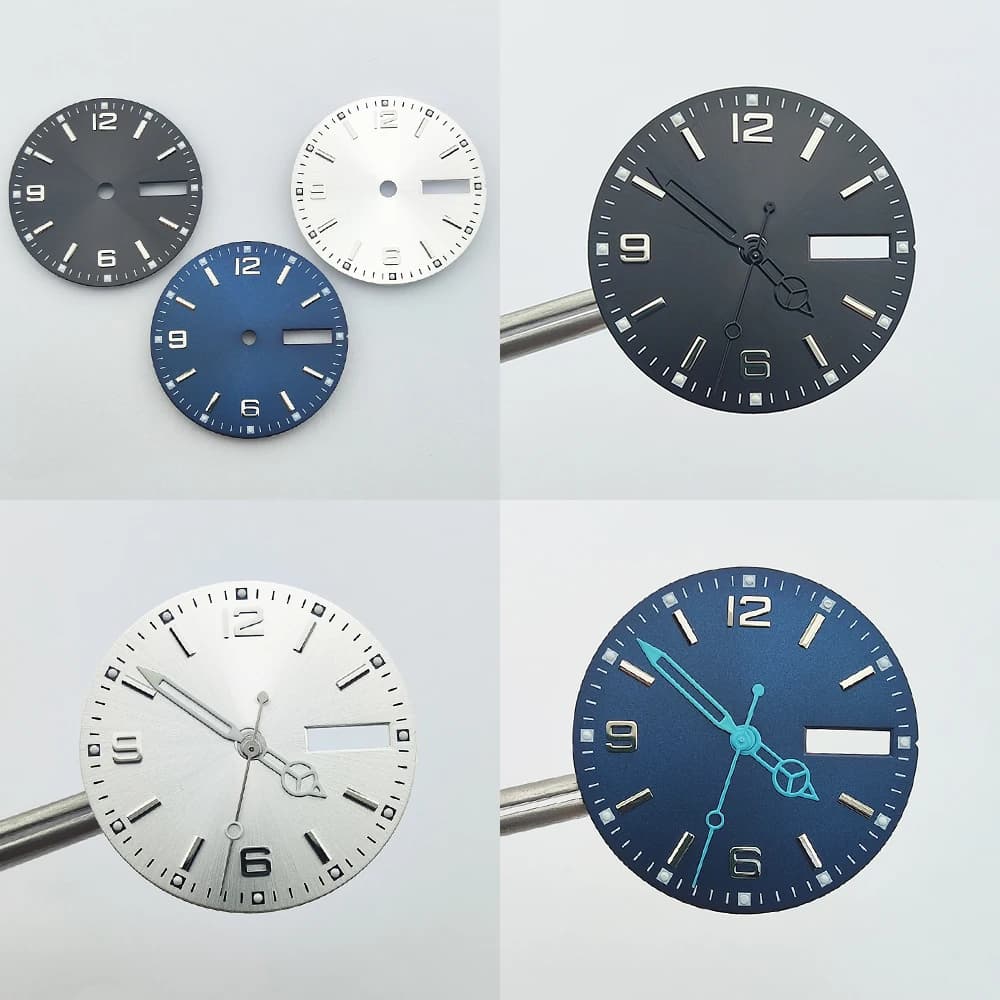Quadrante dell'orologio 28,5 mm quadrante nh36 quadrante verde luminoso parti dell'orologio adatte al movimento NH36