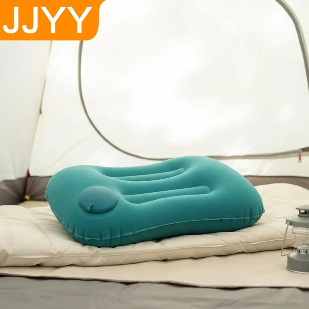Cuscino da Viaggio Gonfiabile per Aereo e Auto, Supporto per il Collo, Cuscino Pieghevole Portatile per Casa e Ufficio