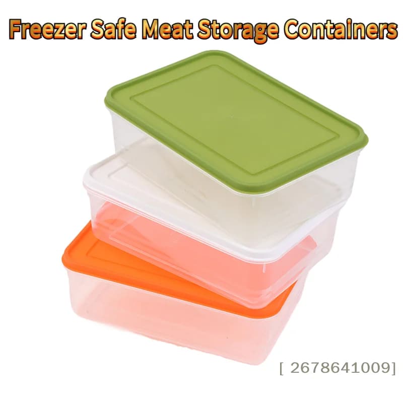 Scatola di immagazzinaggio di carne sicura per congelatore impilabile da 1/3 pezzi per carne grezza, contenitori per la preparazione dei pasti per uso alimentare con coperchi Bento Box quotidiano obrazyyyy33 ud