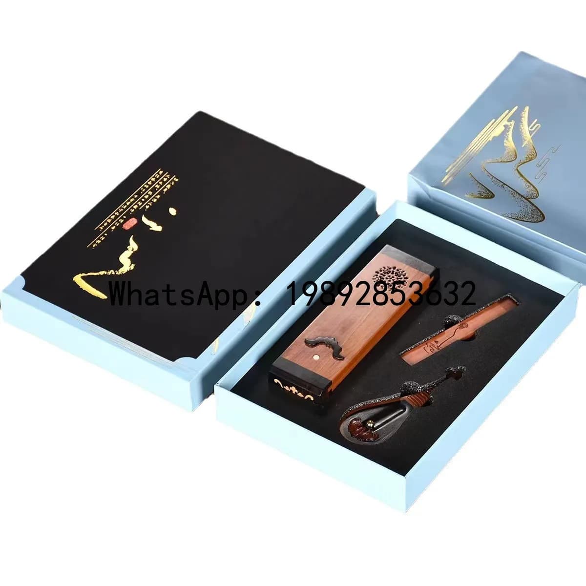 Bruciatore di incenso Fg Pipa Music - Porta incenso per uso domestico - Bruciatore di incenso per interni in legno di sandalo e agar - Zen Tea