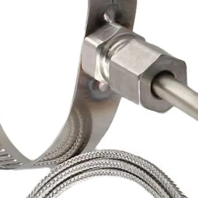 Sensore di temperatura tipo K EGT Termocoppia ad angolo retto 80mmx5mm Sonda di temperatura 3,3 piedi/1 metro lungo 100-1250 ° C/-150-2280 ° F F