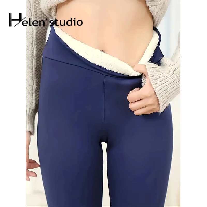 Leggings Termici in Pile per Donna, Pantaloni Caldi Lunghi Neri, Abbigliamento Fitness e Yoga, Leggings Invernali Spazzolati, Abbigliamento da Casa
