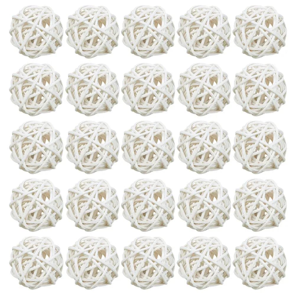 25Pcs Rattan Balls for Aromatherapy Diffuser Aromatherapy Accessories Wicker Rattan Balls for Craft Projects Vase Fillers Home