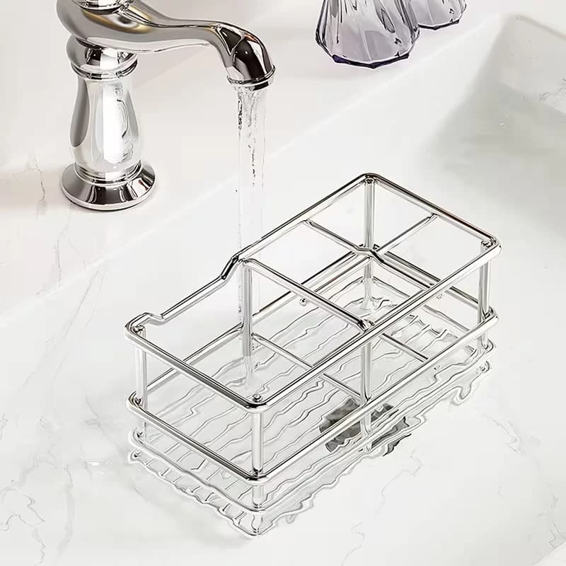 Bathroom Counter Organizer, Multifunctional Toothbrush Holder with Drainage Base Toothpaste Bathroom Accessories