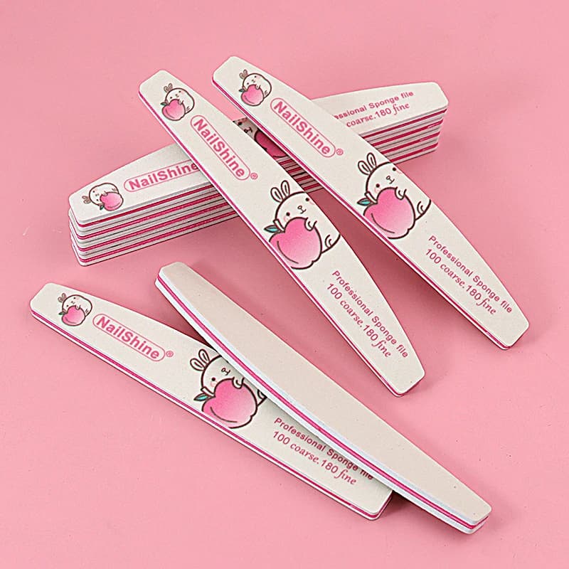 5/10 Pz Banana Nail Art File E Buffer Professionale Double-Sided Smeriglio Bordo Acrilico Unghie Strumento di Riparazione Pedicure Manicure Prodotto