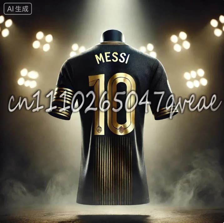 Hot Sale Months # 10 Black Gold Memorial Mesh AI Original Football Jersey Summer Quick Dry Breathable Casual Fan Sportswe