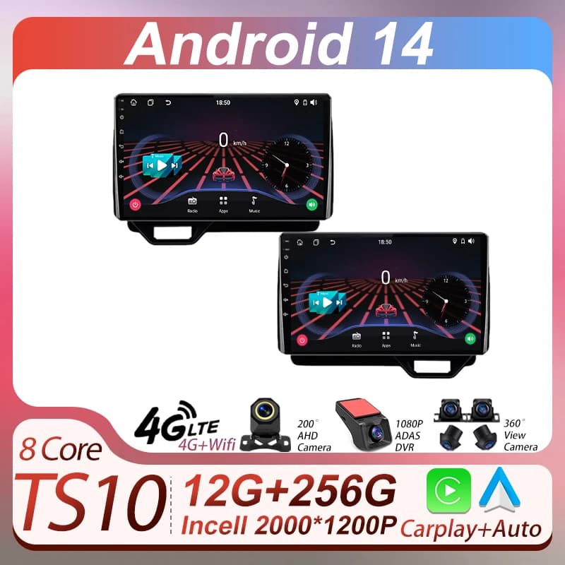 Lettore autoradio Bluetooth per Honda N-BOX II 2 JF34 2017 - 2021 AutoMotive Smart Car Systems Android 14 Carplay Auto Screen DSP