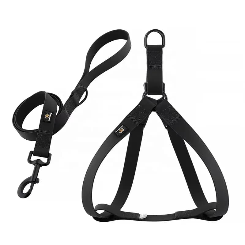 Set di Collare, Guinzaglio e Pettorina per Cani in PVC Morbido Impermeabile, Design Personalizzato alla Moda