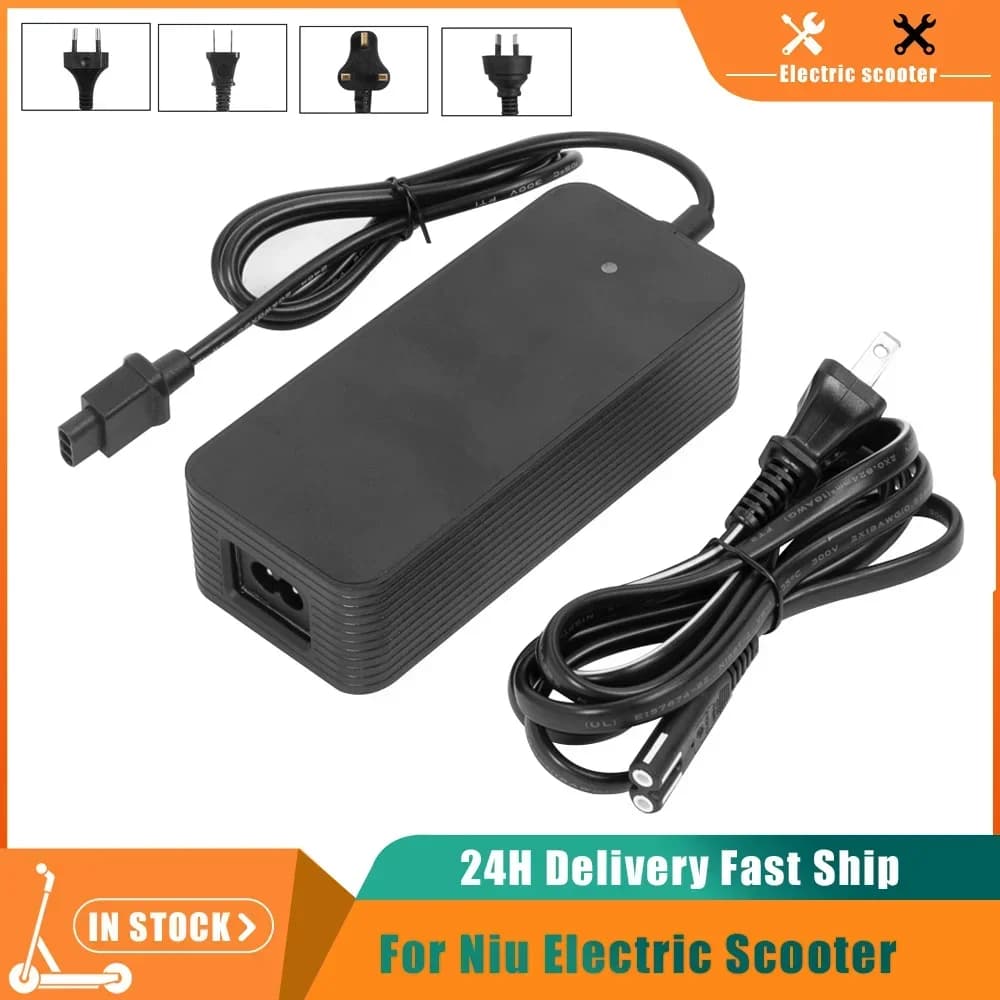Caricabatteria 53,5 V 2A per NIU KQi Air/KQi3/KQi3 Pro/KQi3 Max/KQi3 Sport/KQi2/KQi2 Pro Parte adattatore di ricarica per scooter elettrico