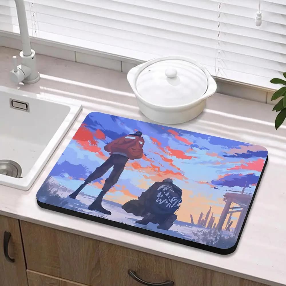 Tappetino Ecologico in Diatomite Antibatterico e Antiodore per Cucina e Bagno Profound D-Disco Elysium