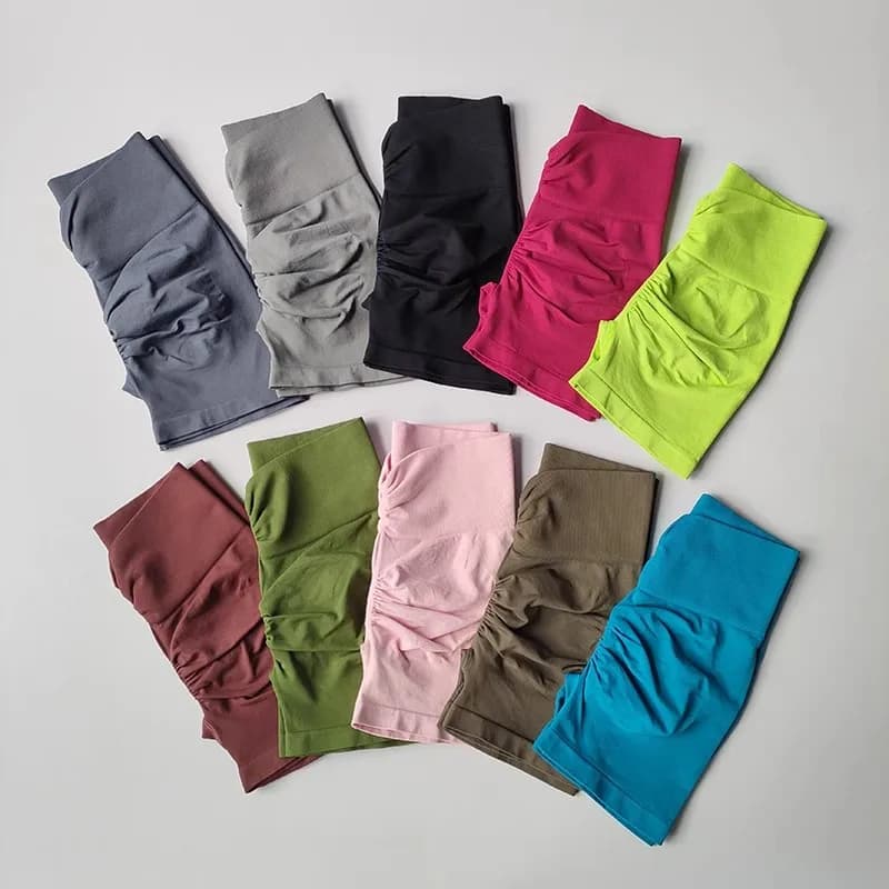 Women's High Waist Sports Shorts Slimming Fishing Rising Sides Cycling Gym Short Trousers Fast Drying Three Points