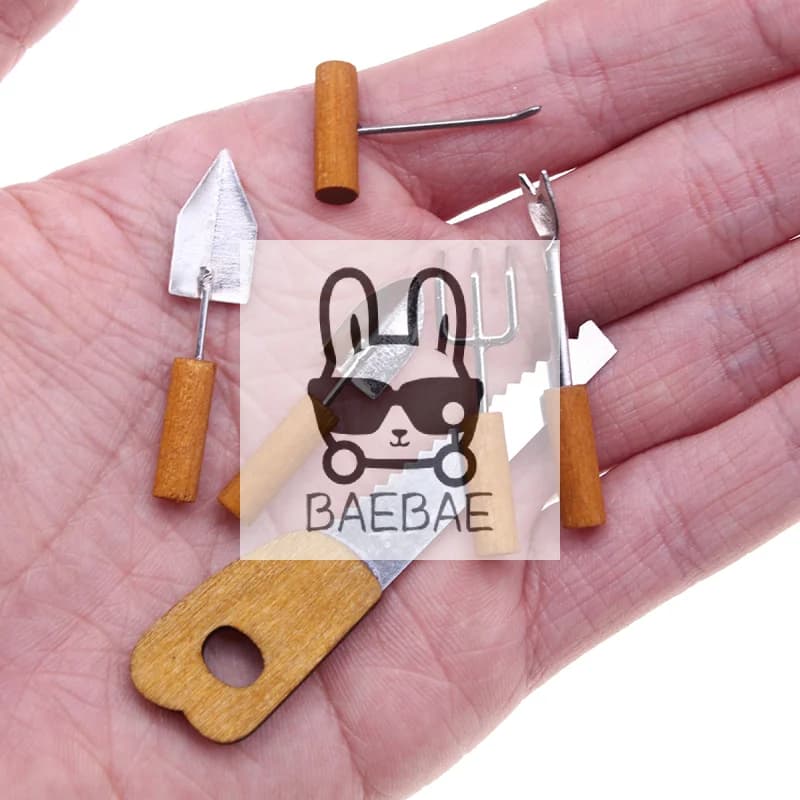 6 pezzi 1:12 simulazione giardinaggio multiutensile casa delle bambole in miniatura giocattoli per la pulizia dei bambini mini set di strumenti agricoli