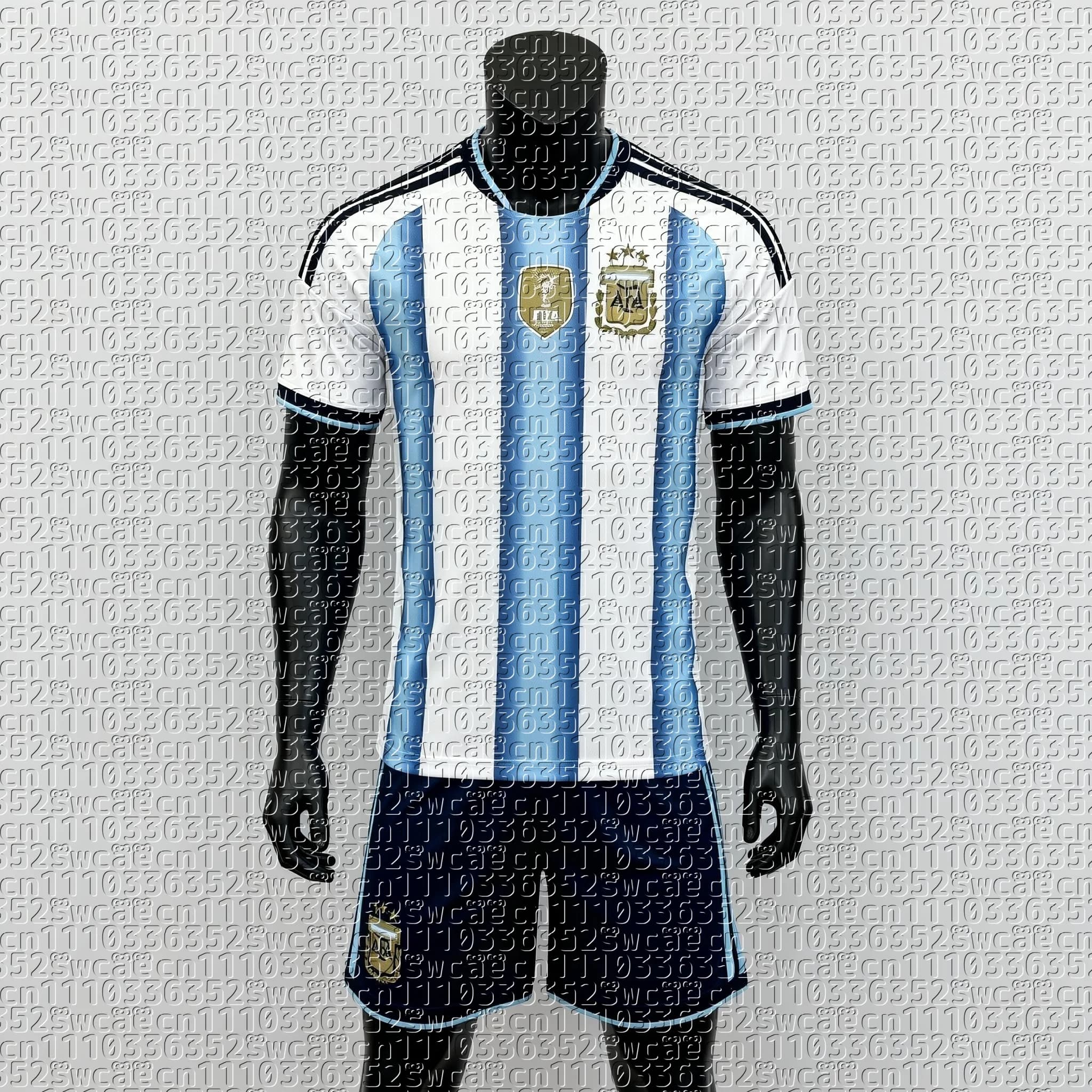 New Men's T-shirt Set 2026 - Divisa Calcio Argentina - Complete Summer Training Adults (Sweet and Shorts)