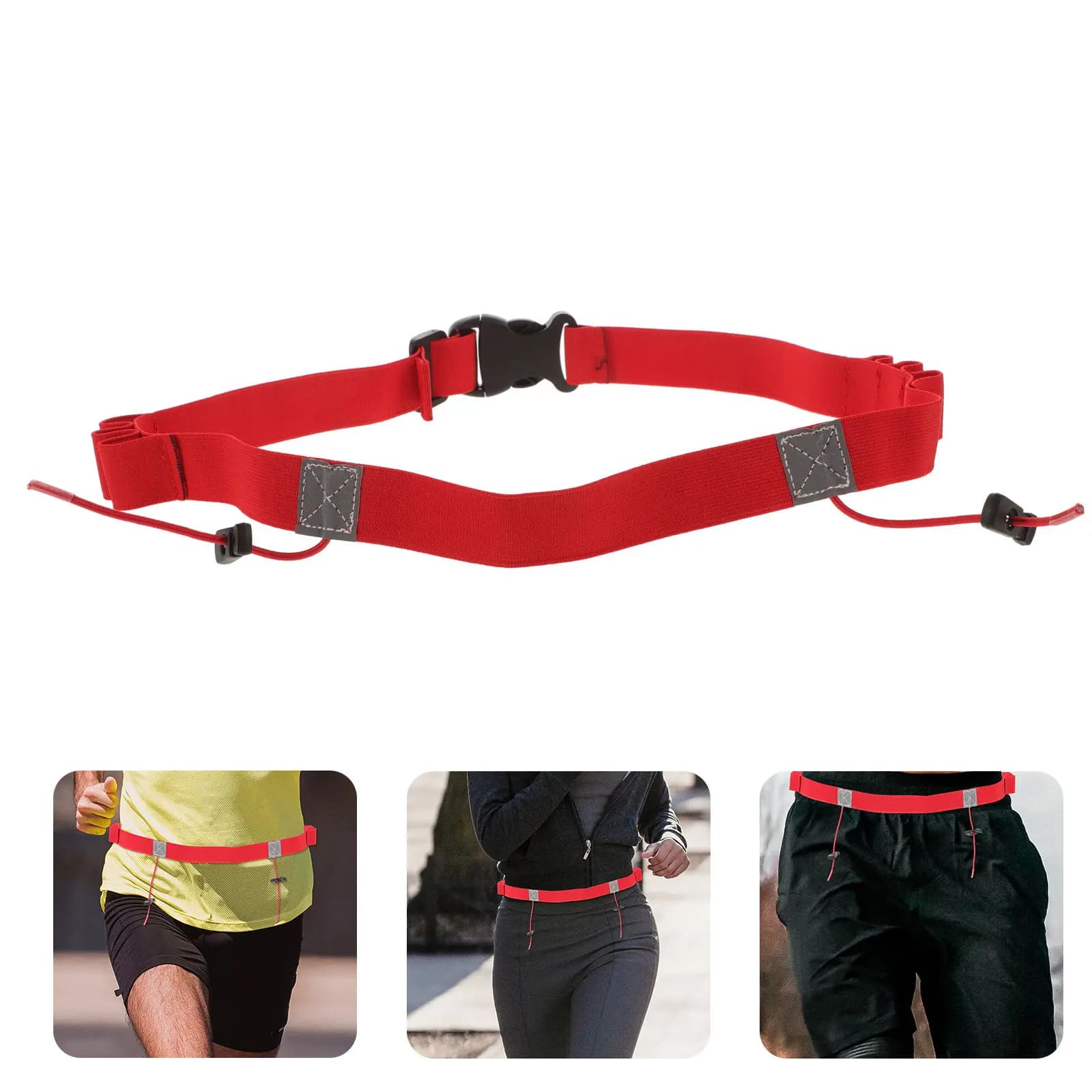 Lightweight and Reusable Pettoral Belt for Race, Reflective, for Marathon, Portable, Delicate on Skin, Washable, Night Visibility