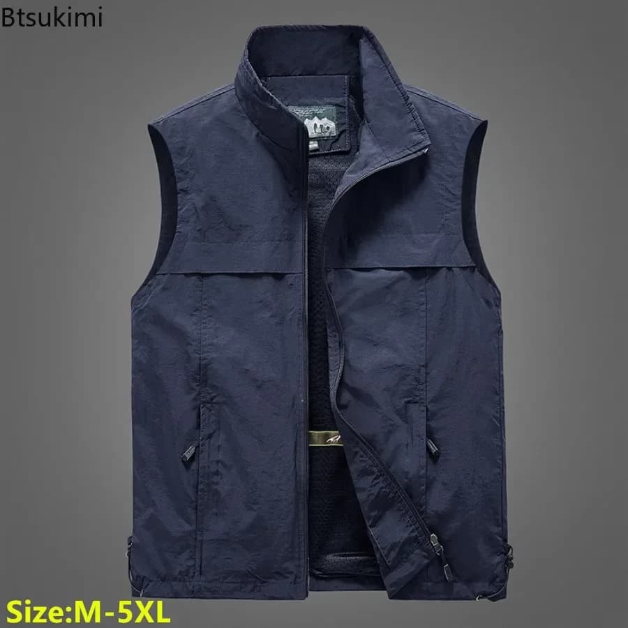 Nuovo 2026 gilet da esterno leggero da uomo lavoro escursionismo pesca foto gilet da viaggio uomo corsa sport cappotti senza maniche gilet in rete