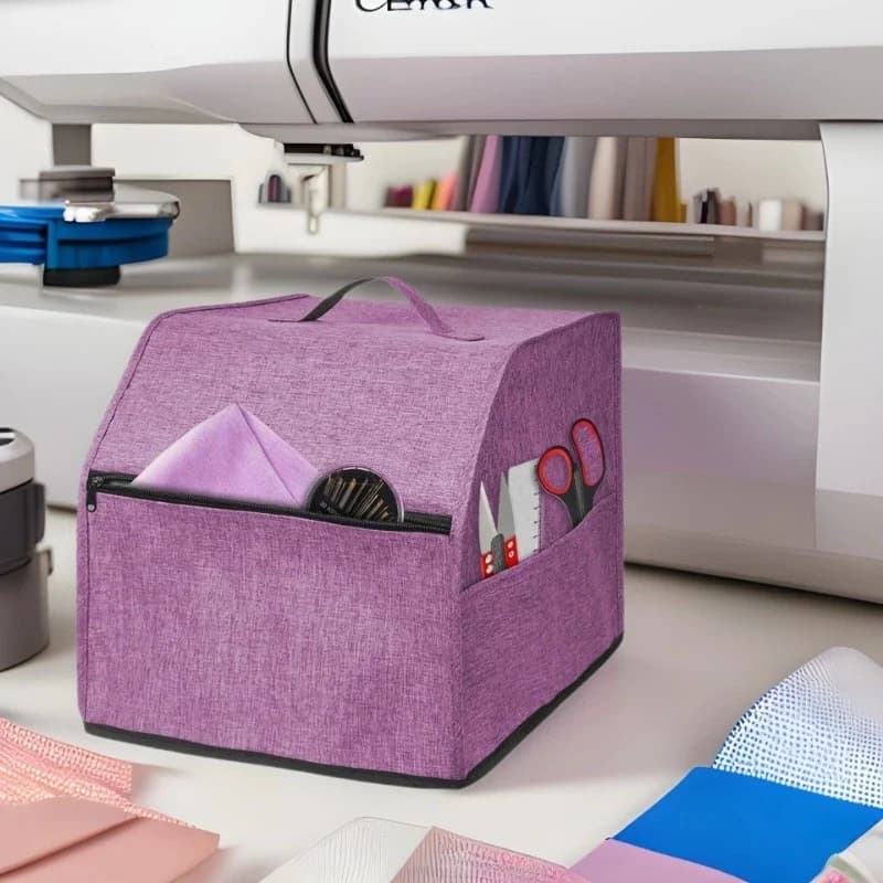 Copertura antipolvere per macchina da cucire in tessuto Oxford - Copertura per macchina Serger/Overlock con custodia per accessori