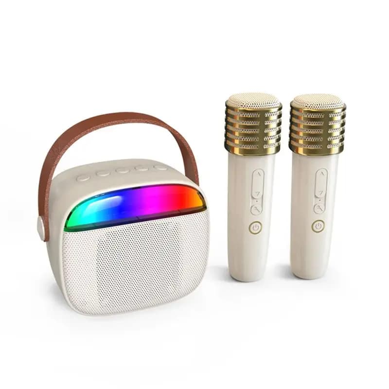 Superior Adults And Kids Portable Karaoke Machine With 2 Wireless Bluetooth Microphones,Parties With Carrying Handle,Support AUX