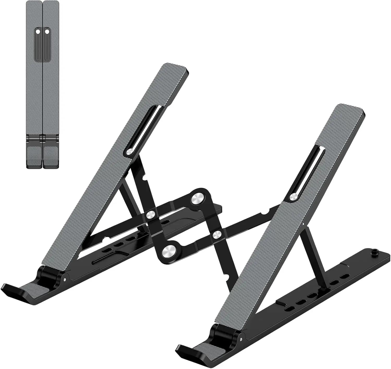 Supporto Regolabile per Laptop, Portatile e Pieghevole, Ventilato per Raffreddamento, Compatibile con Laptop e Tablet da 10-15.6 Pollici