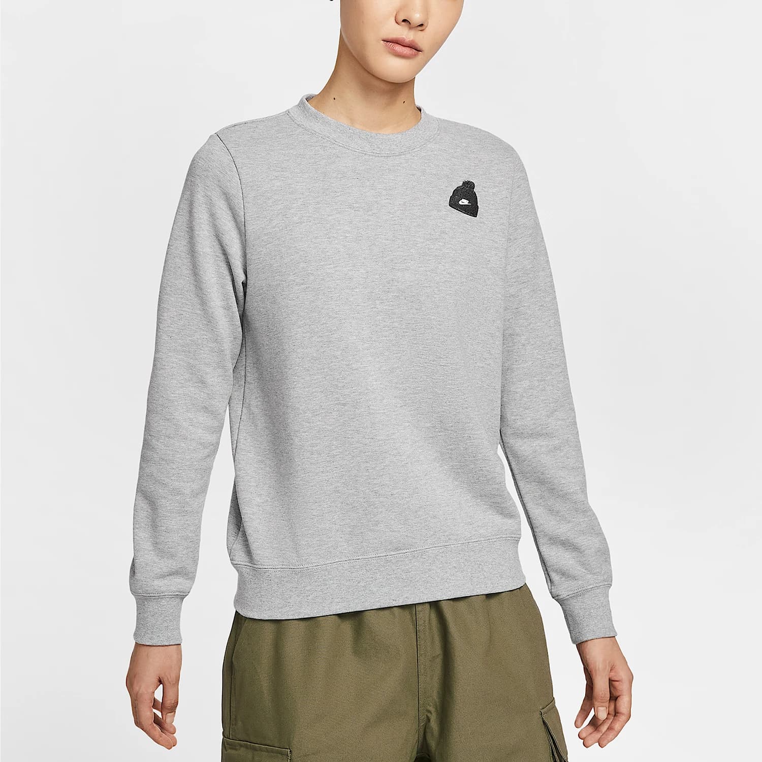 Felpa casual da donna in maglia con collo rotondo Nike Genuine Sportswear IO7829-063