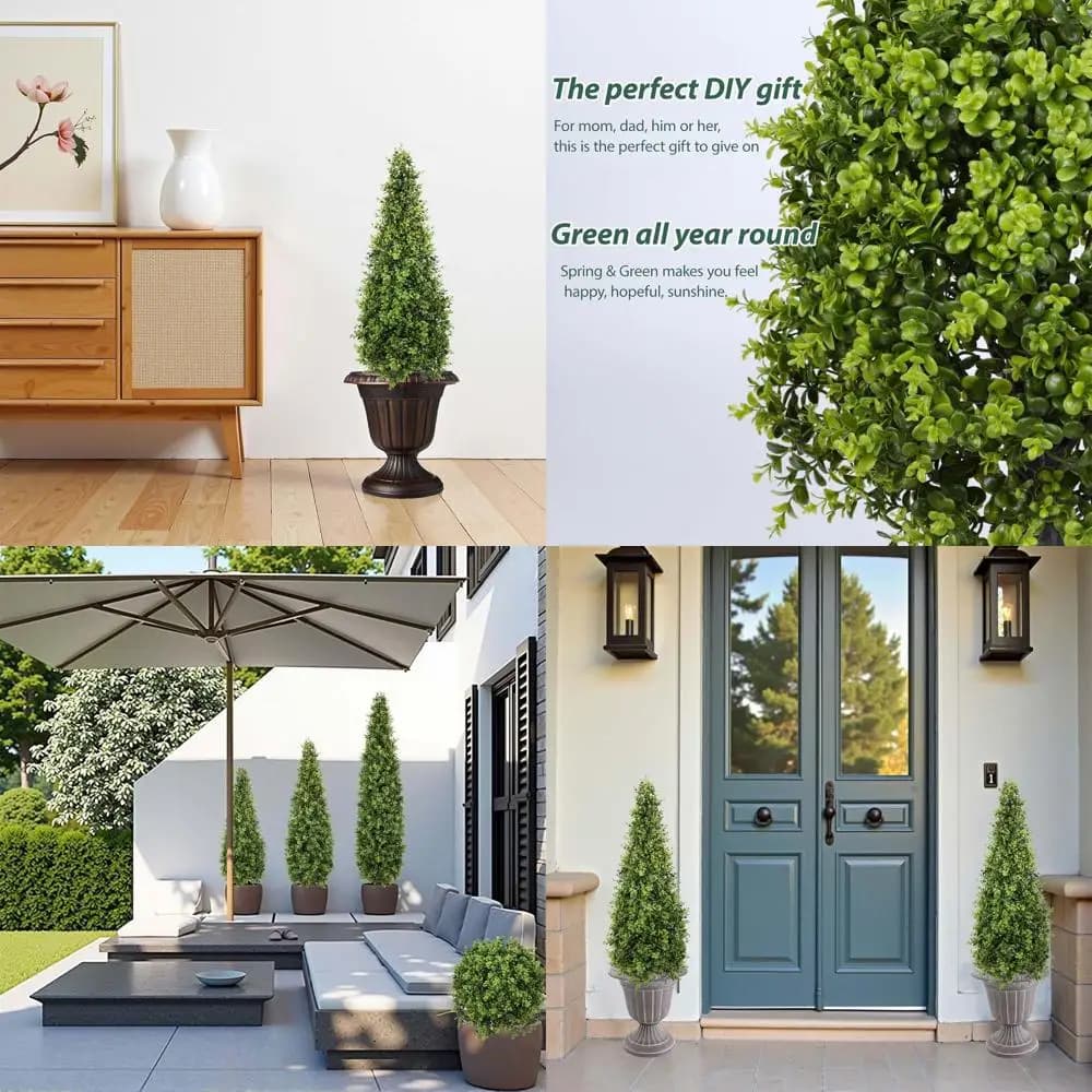 35 Inch Artificial Bosso Tree - Decorative Plant in Interior / Exterior Plant for Home or Office