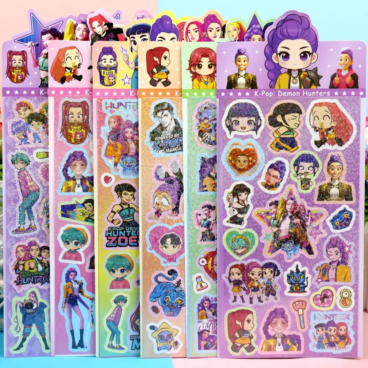 Adesivi Laser GooCard Anime K-pop Stile Cartone Animato - Adesivi Creativi Fai-da-Te Stile Anime per Diari dei Bambini e Regali