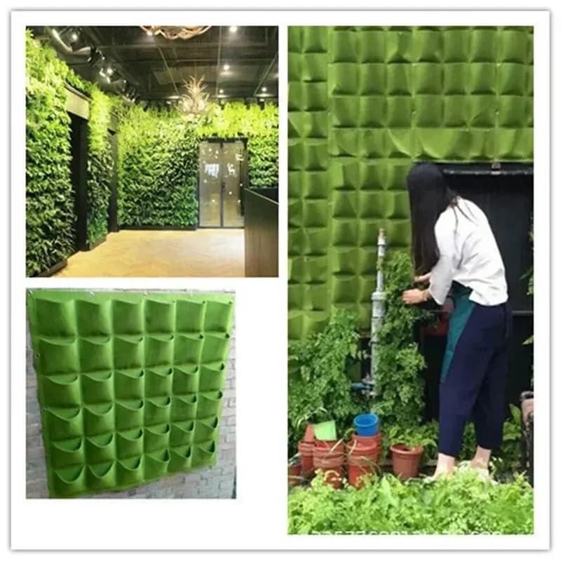 NUOVO Sacchi da parete per piante, fioriere da giardino, sacchi per coltivazione, fioriere verticali per piante grasse, decorazioni per la casa