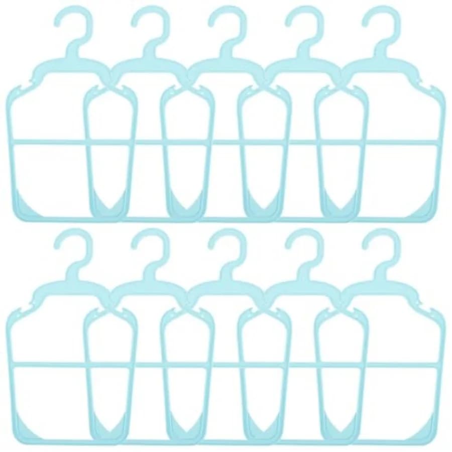 10 Pezzi Appendiabiti per Animali Domestici in Plastica, Mini Grucce per Vestiti di Cani e Gatti, per Conservazione e Asciugatura, 11.61X6.88 Pollici, Portatili