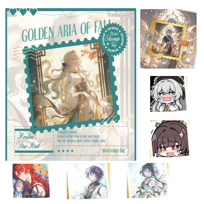 Wholesale Honkai Star Rail Metal Bookmark Card Collection Limited Edition Stellar Stamps 10 Themes 247 Styles Anime Gift Set
