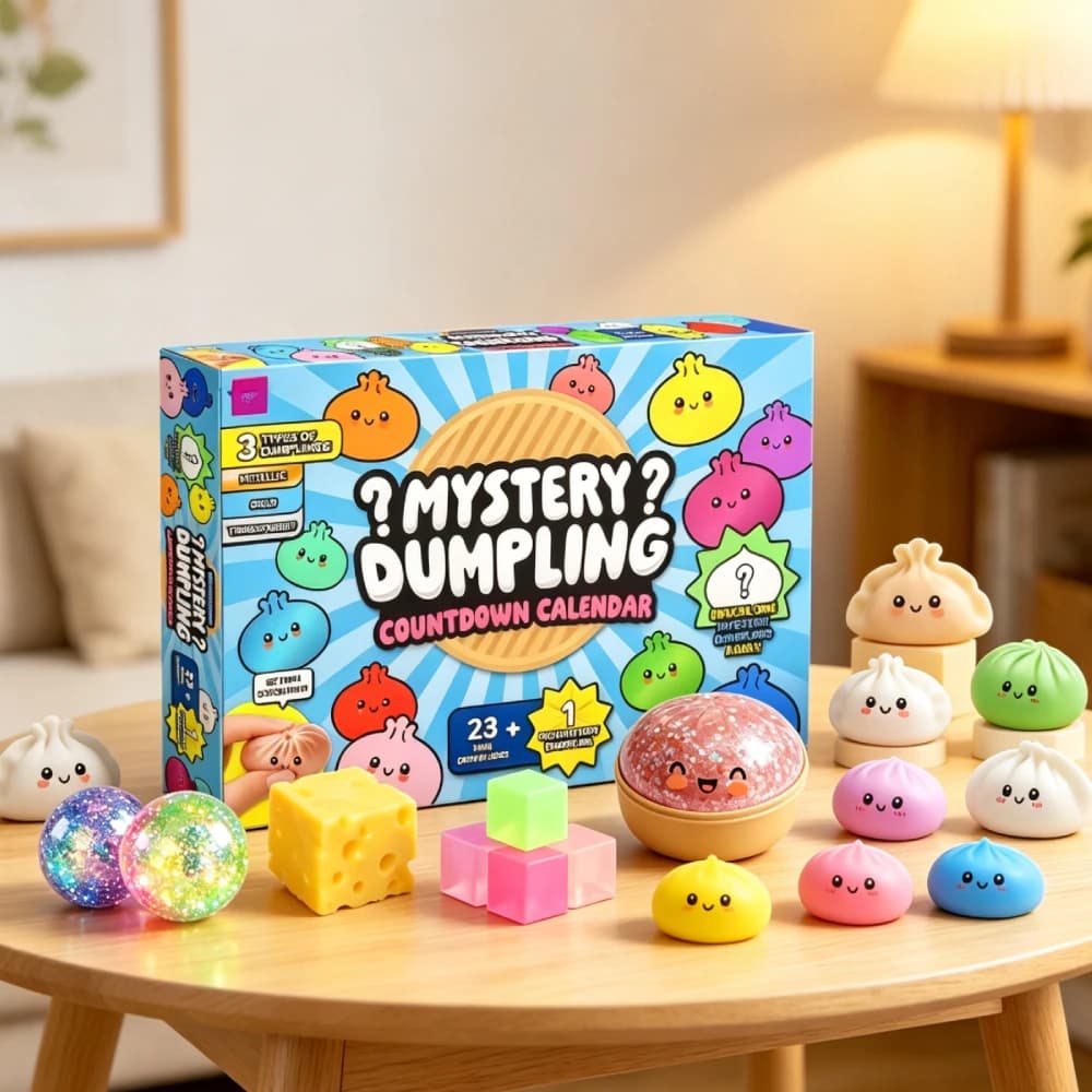 24 Days Dumpling Squishy Toy Advent Countdown Calendar Slow Rising Dumpling Squishies Decompression Dough Dumpling Squeeze Toys