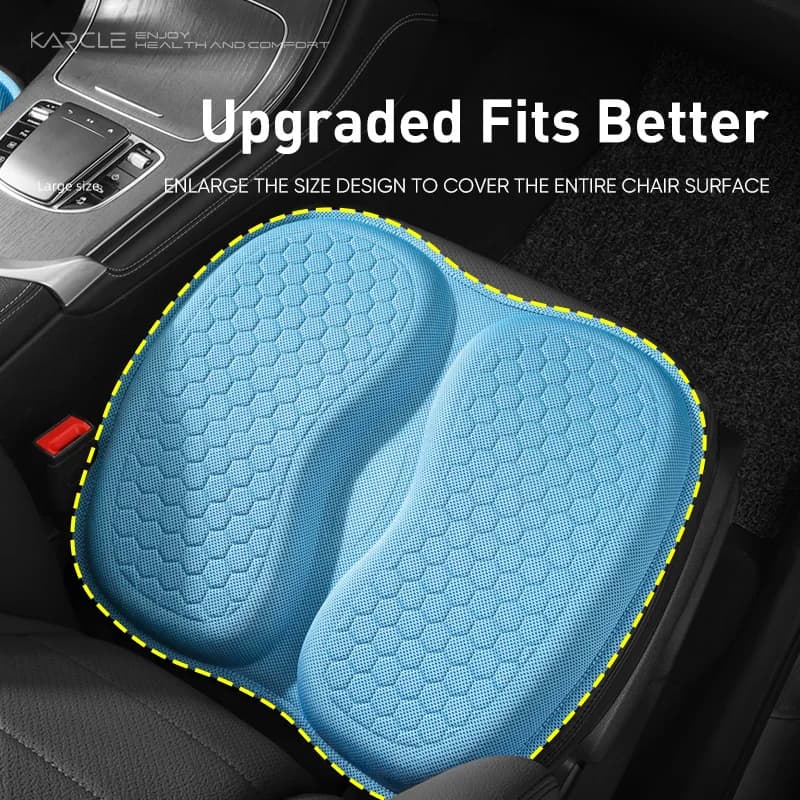 3D summer gel breathable single cover, cushion, ventilation, cooling, curved design for universal car, interior car accessory