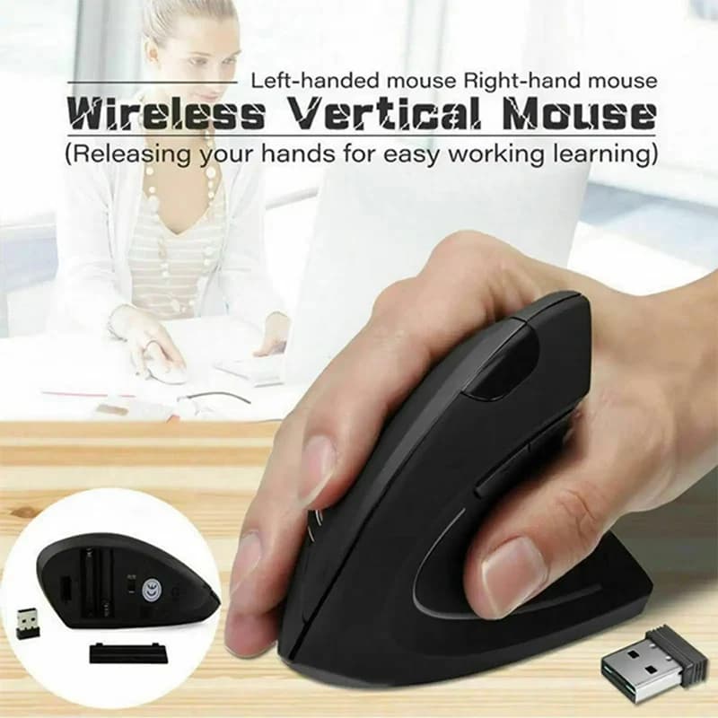 Mouse verticale Bluetooth wireless/cablato/batteria ricaricabile con impugnatura laterale personalizzata Mouse per computer da gioco silenzioso ergonomico 2.4G