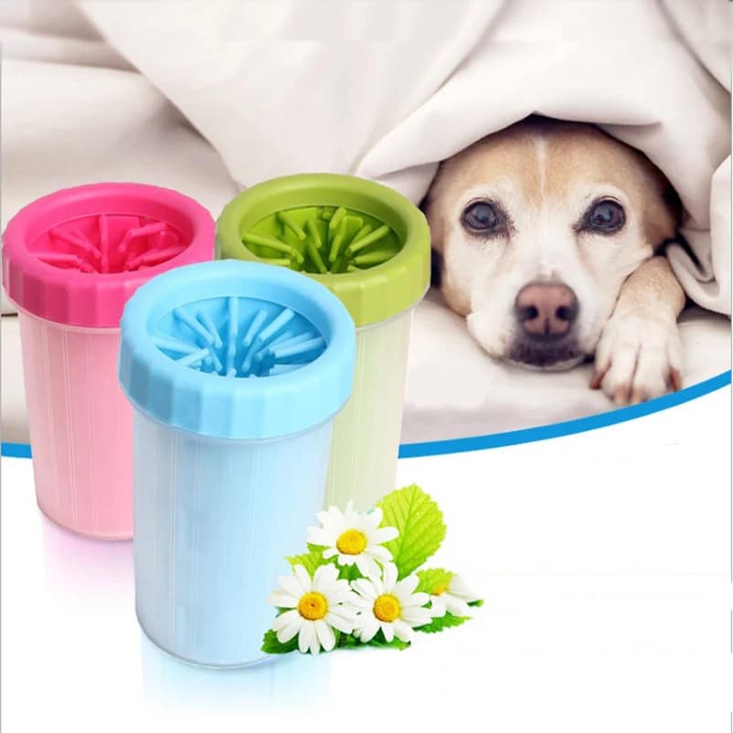 Tazza per il piede dell'animale domestico, lavaggio dei piedi del cane, artefatto, tazza per la pulizia dei piedi del cucciolo di gatto, lavatrice automatica per la pulizia delle zampe