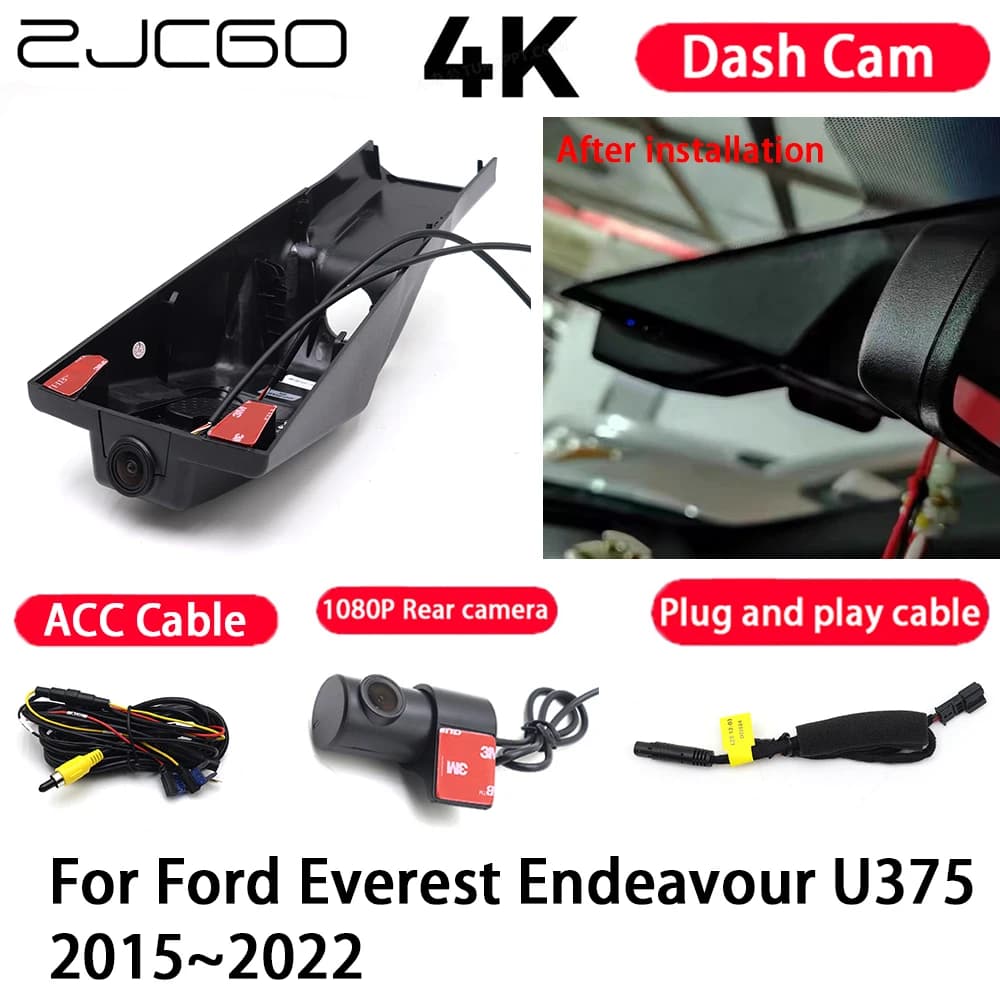 4K Plug and Play Dash Cam Video Camera Night Vision for Ford Everest Endeavour U375 2015- 2022