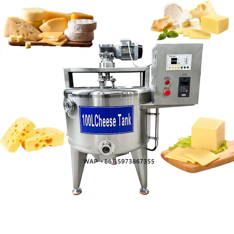 Piccolo Serbatoio Automatico per la Lavorazione del Formaggio, Macchina per la Produzione di Mozzarella per Piccoli Impianti Caseari, Vasca per Formaggio con Agitatore