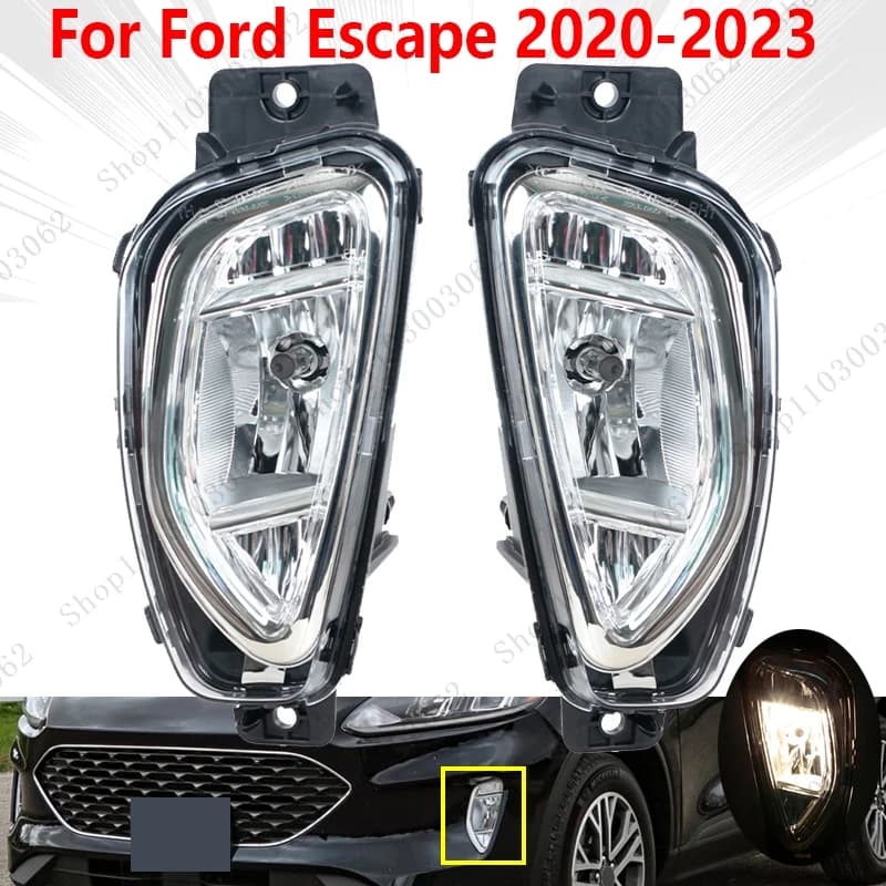 Front bumper car fender daylights for Ford Escape 2020 2021 2022 2023 group accessories halogen fendinebbia