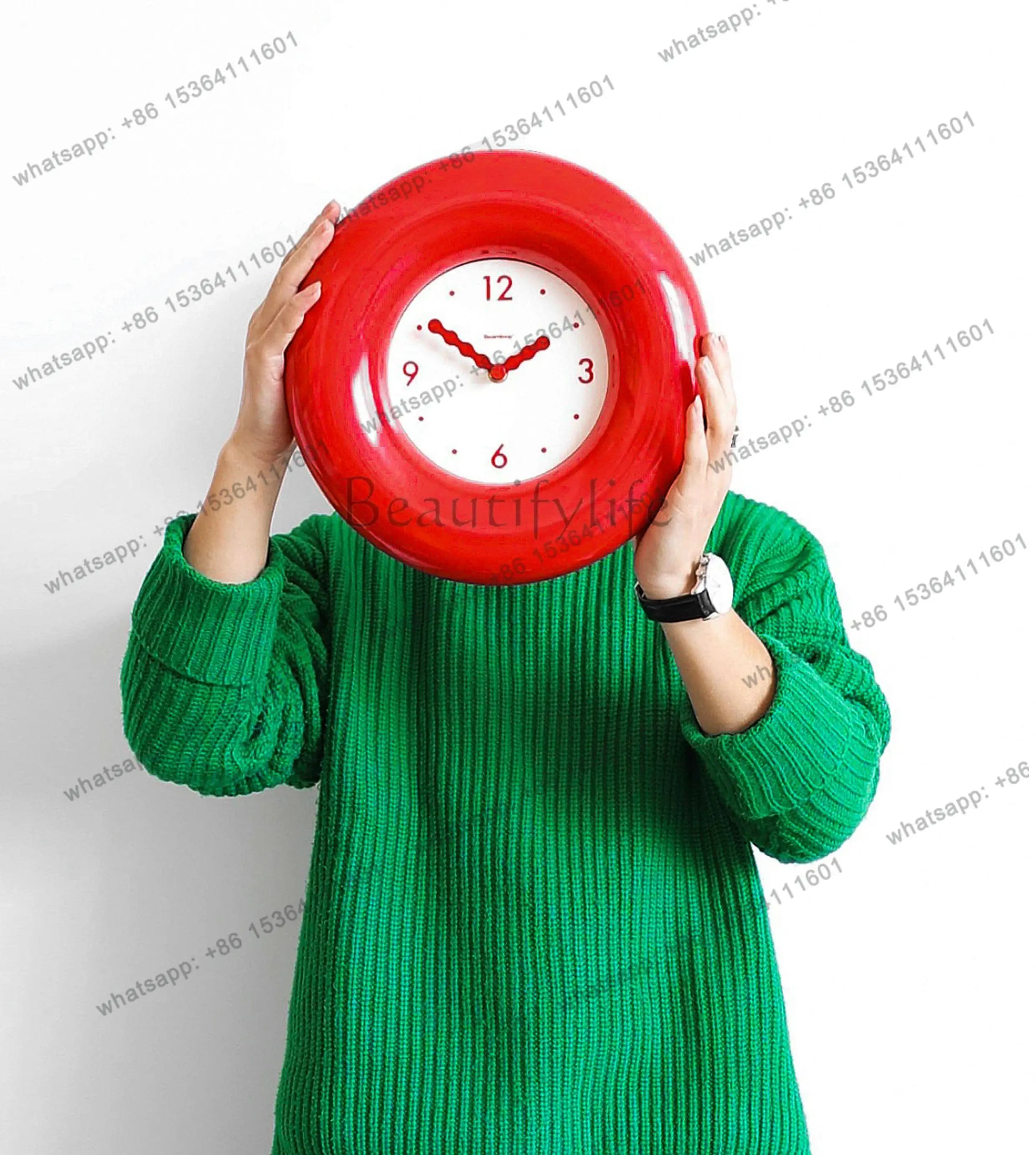 Interior Wall Clocks Bathroom, Modern and Simple Round Wall Clocks, Fashion Creative Wall Clock for Living Room Decoration