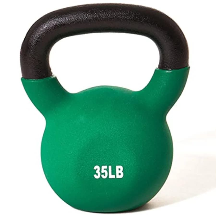 Kettlebell Rivestito in Vinile per Uso Domestico, Superficie Nera Resistente con Impugnatura Antiscivolo e Finitura Antiruggine
